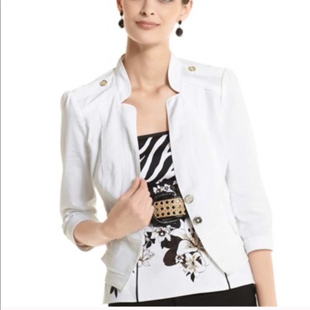 White House Black Market Peplum Cropped Jacket